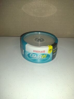 Maxell CD-RW Re-Writeable 25 Pack Spindle 700MB Max Write Speed 4x